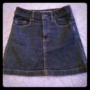 Vintage dark blue jean mini skirt